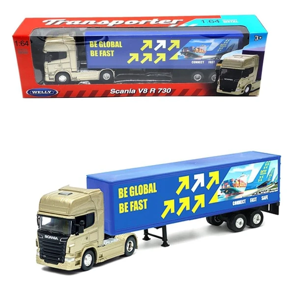 Welly Be Global Be Fast Scania V8 R730 Model Araba ürün görseli 1