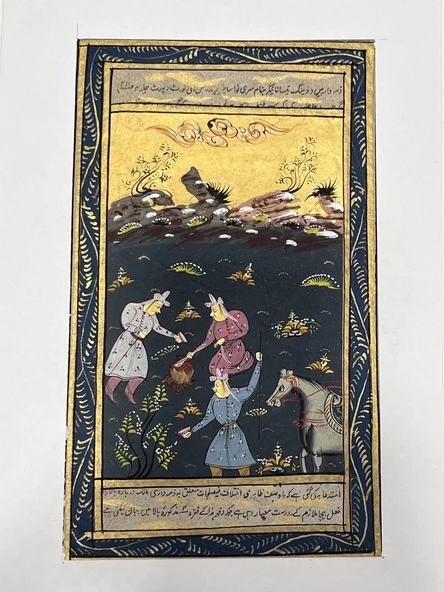 Kadim Otağ Adlı El Yapımı Minyatür Resim 20,5x12 cm ürün görseli 1