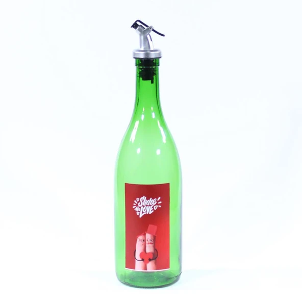Sevgililer Günü Konseptli Sosluk Yeşil 750 ml (Akıtıcılı) Share The Love ürün görseli 1