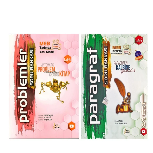 Tanım Yayınları 8. Sınıf LGS Problemler ve Paragraf Soru Bankası Seti 2 Kitap ürün görseli 1