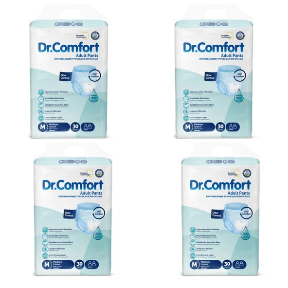Dr.Comfort Emici Külot Orta Boy M 30'lu 4 Adet Hasta Bezi ürün görseli 1