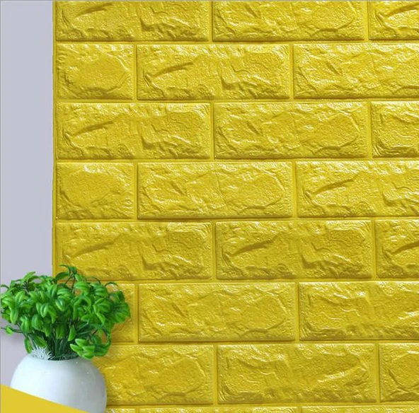 Renkli Duvarlar Kendinden Yapışkanlı 3D Duvar Kağıdı Paneli 70x77 Cm NW138 ürün görseli 1