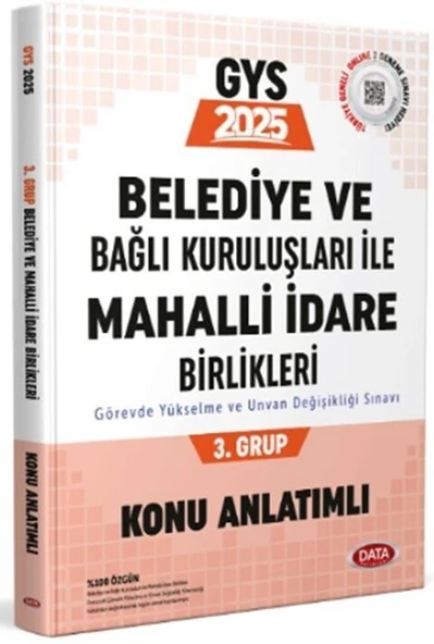 2025 Belediye ve Bağlı Kuruluşları İle Mahalli İdare Birlikleri 3. Grup Konu Anlatımlı Data ürün görseli 1