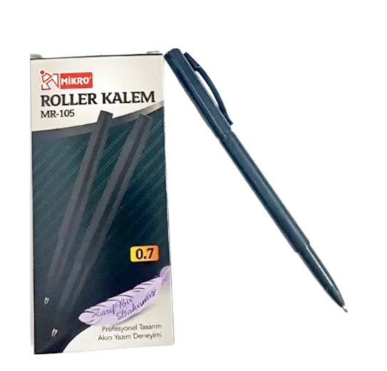 Mikro Roller Kalem Siyah Mr-105 - 3 adet ürün görseli 1
