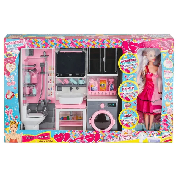 OYD-02393 Bebek ile Banyo Seti Oyun Zamanı -Oydaş Oyuncak ürün görseli 1