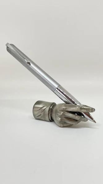 DivitPen  Silver Matte Twist Tükenmez Kalem - Resim 2