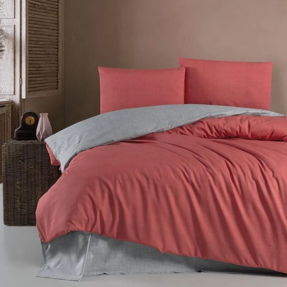 Schafer Home Perry Nevresim Takımı Çift Kişilik Kiremit Renk ürün görseli 1