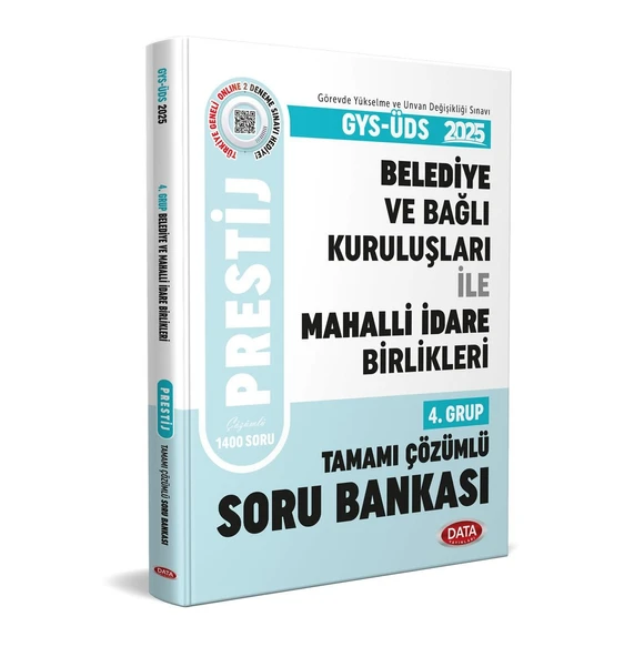 2025 GYS ÜDS Belediye Bağlı Kuruluşları İle Mahalli İdare Birlikleri 4. Grup Prestij Tamamı Çözümlü Soru Bankası Data ürün görseli 1