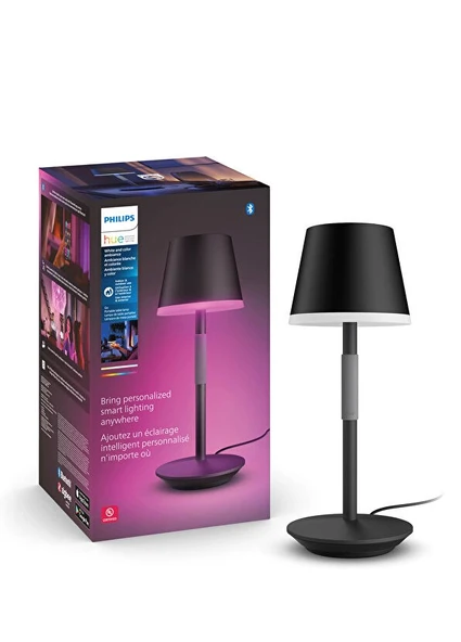 Philips Hue GO Belle Taşınabilir Siyah Masa Lambası ürün görseli 1