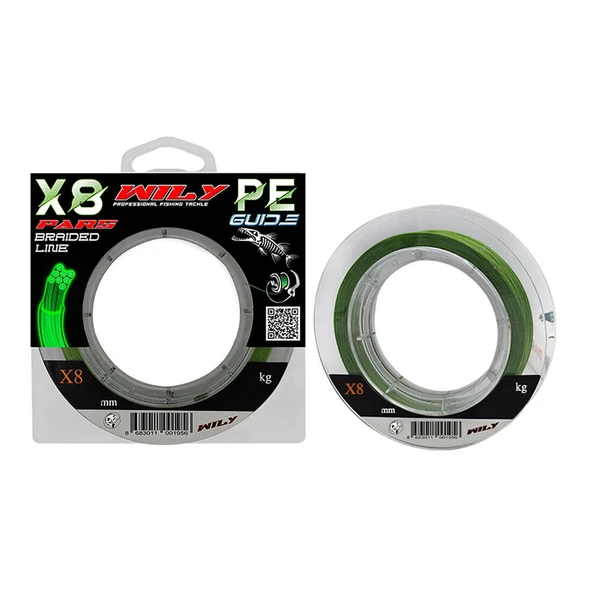 Wily Pars 8x İp Misina 0,10mm 300 mt Yeşil ürün görseli 1