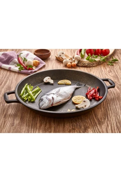 POLOCHEF IRON  DÖKÜM ÇİFT SAPLI TAVA 36CM ürün görseli 1