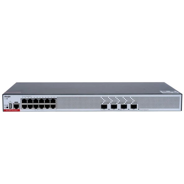 RUIJIE RG-CS83-12GT4XS-P 8 PORT 10/100/1000 8 PORT POE/POE+ 4-PORT 1G/10G SFP+ 370W LAYER 3 YÖNETILEBILIR +CLOUD MANAGED RACK MOUNT SWI ürün görseli 1