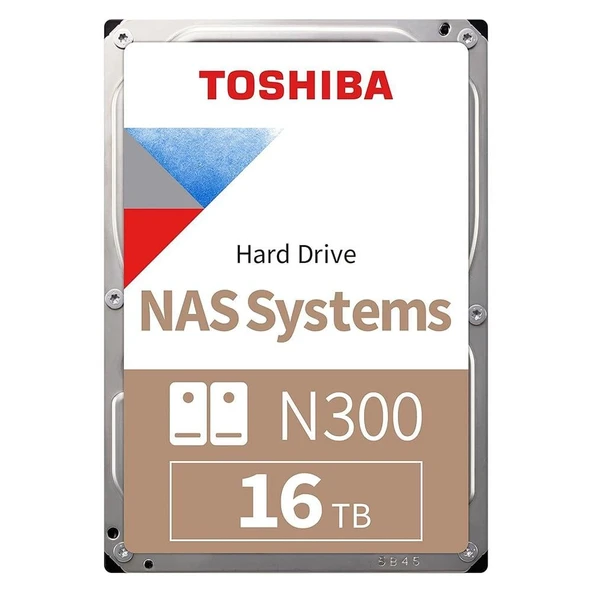 TOSHIBA N300 16 TB N300 7200RPM SATA3  512MB 7/24  1-8  Yuvali Nas için ürün görseli 1
