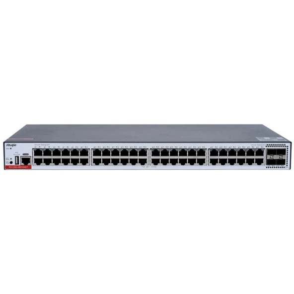 RUIJIE RG-CS83-48GT4XS-P 48 PORT 10/100/1000 48 PORT POE 4-PORT 1G/10G SFP+ 405W LAYER 3 YÖNETILEBILIR +CLOUD MANAGED  RACK MOUNT SWITCH ürün görseli 1