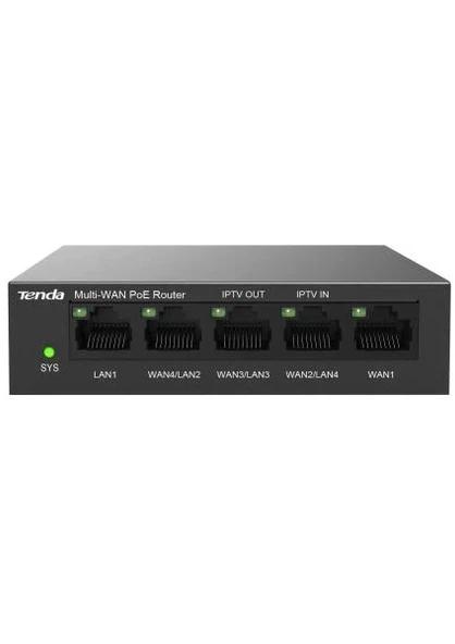 TENDA ROU G0-5G-PoE 5 Port PoE Router ürün görseli 1