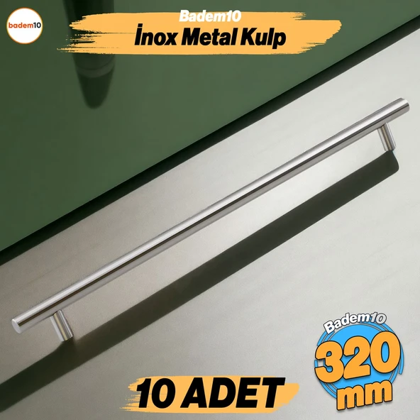 Rosemary 10 Adet İnox Metal Kulp (320 MM-32 CM) Mobilya Mutfak Çekmece Dolabı Kulpu Kulbu Kulpları ürün görseli 1