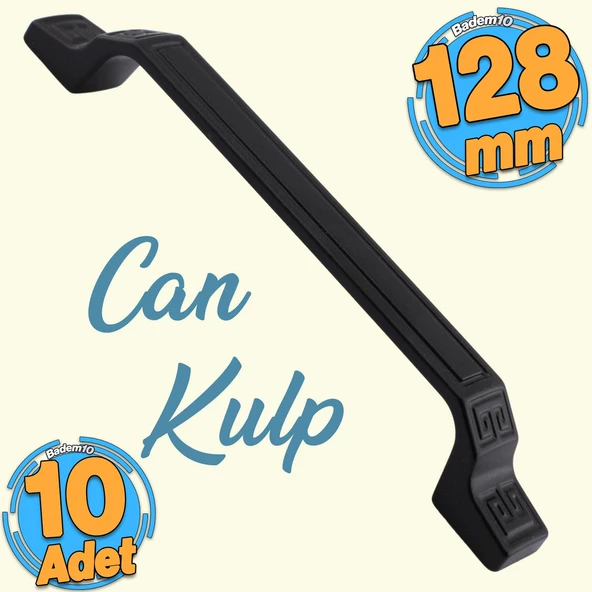10 Adet Can Mobilya Mutfak Dolabı Çekmece Dolap Kapak Kulpu Düz Metal Kulp Kulbu Kulpu 128 Mm Siyah ürün görseli 1