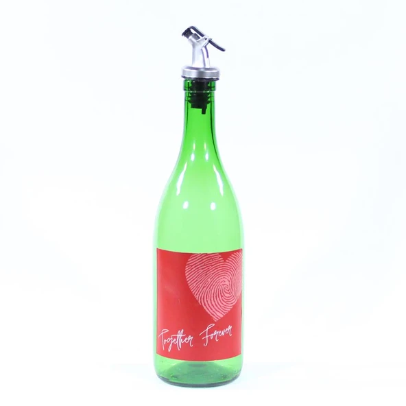 Sevgililer Günü Konseptli Sosluk Yeşil 750 ml (Akıtıcılı) Together Forever ürün görseli 1