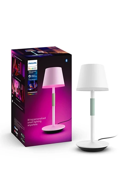 Philips Hue GO Belle Beyaz Taşınabilir Masa Lambası ürün görseli 1