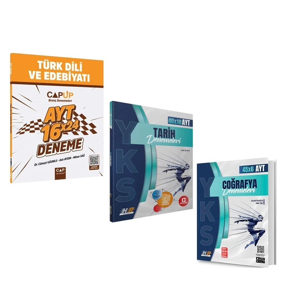 Hız ve Renk AYT Tarih Coğrafya ile Çap Yayınları Türk Dili Edebiyat Deneme Seti 3 Kitap ürün görseli 1