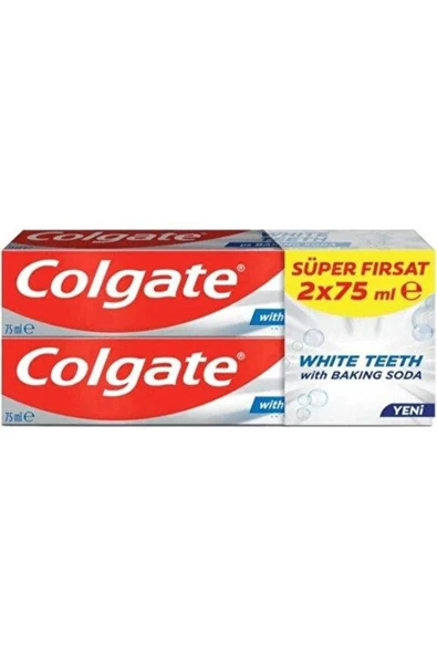 Colgate Diş Macunu White Teeth Baking Soda 75ml 2 Adet ürün görseli 1