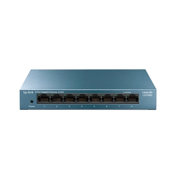Tp-Link LS108G 8 Port 10-100-1000 Mbps Switch Metal Kasa ürün görseli 1