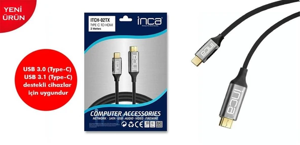 Inca IMHD-50T 5mt 1,4 V 3D Altın Uçlu HDMI Kablo ürün görseli 1