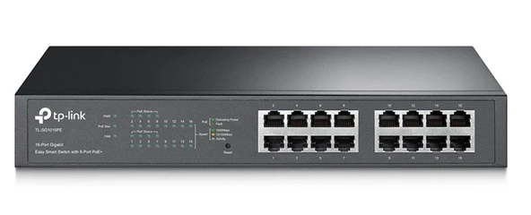 Tp-Link TL-SG1016PE 8 Port Poe+ 16 Port 10-100-1000 Mbps Switch Çelik Kasa Rack Mount ürün görseli 1