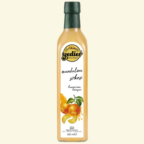 İçilebilir Doğal Fermantasyon Katkısız Mandalina Sirkesi 500ml (Mandarin) ürün görseli 1