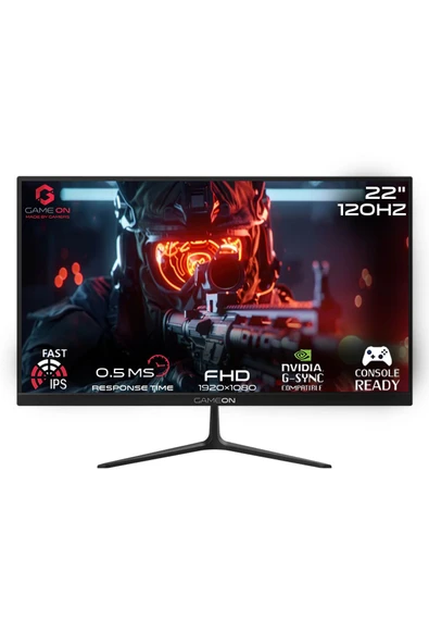Gameon GOES22FHD120IPS 22" FHD, 120Hz, MPRT 0.5ms, HDMI 2.1, PS5 Destekli, Hızlı IPS Oyuncu Monitörü ürün görseli 1