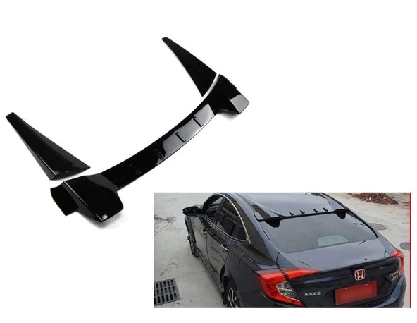 AUTOGP Honda civic fc5 cam üstü spoiler typer model siyah boyalı 2016 / 2021 ürün görseli 1