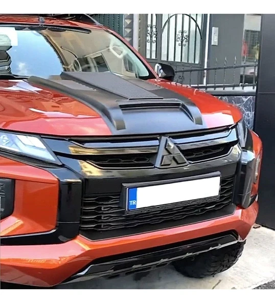 AUTOGP Mtsubsh l200 uyumlu motor kaput üstü şişirme siyah scoop 2019+ ürün görseli 1