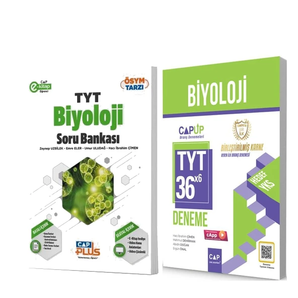 Çap Yayınları TYT Biyoloji Soru Bankası ve Deneme Seti 2 Kitap ürün görseli 1