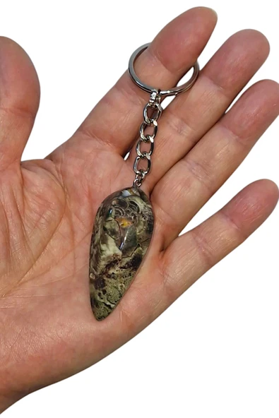 Rainforest Jasper Doğal Taş Anahtarlık 633-3 ürün görseli 1