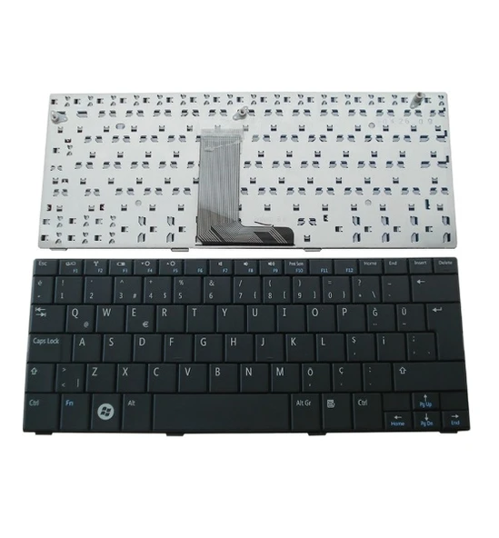 Dell İnspiron Mini 10, mini 10v 1010, 1011 Serisi Notebook Klavyesi Siyah TR ürün görseli 1