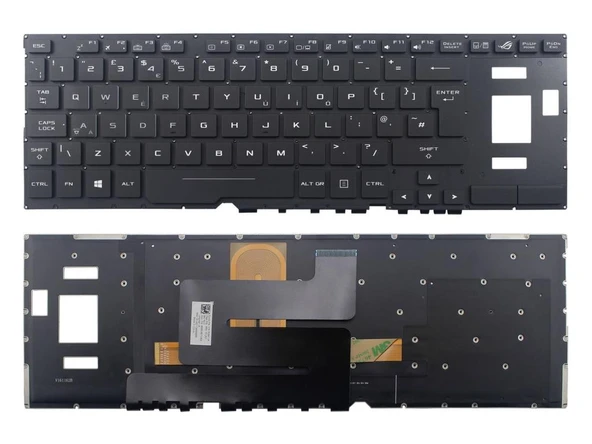 Asus GX501VS Notebook Klavye -Siyah -Işıklı- Büyük Enter - Ver.1 ürün görseli 1