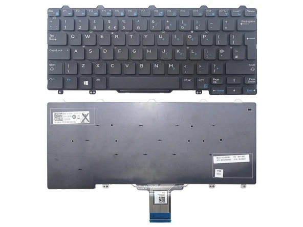 Dell Latitude E5270, E7270 Notebook Klavyesi - Siyah - TR ürün görseli 1