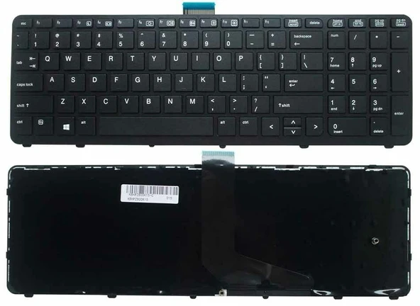 Hp ZBook 17 G1, 17 G2 Notebook Klavyesi - Siyah - TR ürün görseli 1