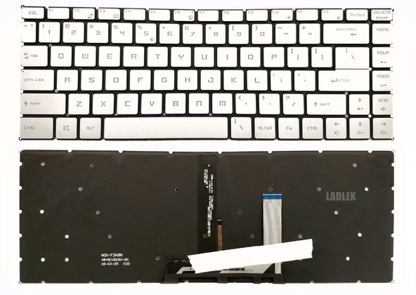 MSI GS65 Stealth 8SE-211TR msi Notebook Klavyesi - Gümüş  - TR - Işıklı ürün görseli 1