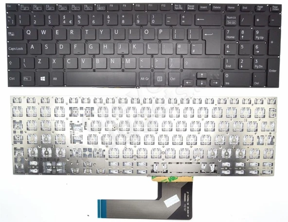 a*p様 H*2様 Sony VAIO SVF15A1M2ES ノートPC PTTAVM: Sony Vaio SVF15A1M2ES 149239521US Notebook Klavyesi- Siyah