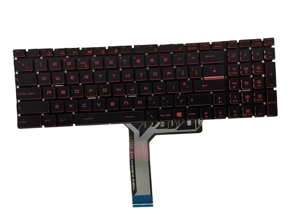 MSI GL73 8RC-065XTR msi Uyumlu Notebook Klavyesi (Siyah TR) Ver.2 / Kırmızı Tuş ışıklı ürün görseli 1