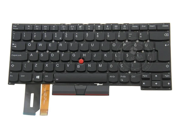 Lenovo Thinkpad T14 Gen 1 Type 20UD 20UE uyumlu Notebook Klavyesi (Siyah TR) / ışıklı ürün görseli 1