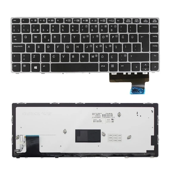 HP Folio V135426AS2, 6037B0080301 Notebook Klavyesi (Siyah TR) ışıklı ürün görseli 1