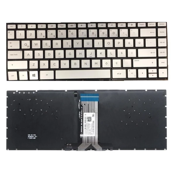 Hp Pavilion 14-bp003nt 1WQ32EA Notebook Klavyesi (Gri TR) ışıklı ürün görseli 1