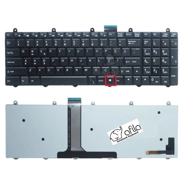 Msi 6-79-P150EM0K-250-W Notebook Klavyesi (Siyah) Işıklı ürün görseli 1