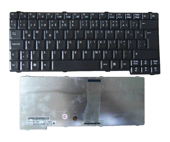 Fujitsu Siemens V2045 V3525 Notebook Klavyesi - Siyah - TR ürün görseli 1