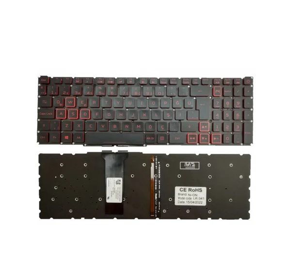 Acer 5 AN515-54-76MQ Klavyesi (Siyah TR) ışıklı / Kırmızı Tuş ürün görseli 1