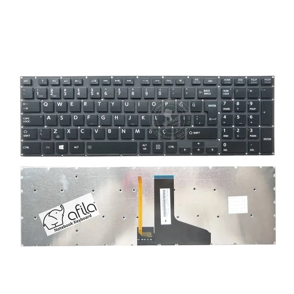 Toshiba Satellite P75, P75-A, P75-B, P75T-B Klavyye (Siyah TR) ışıklı ürün görseli 1
