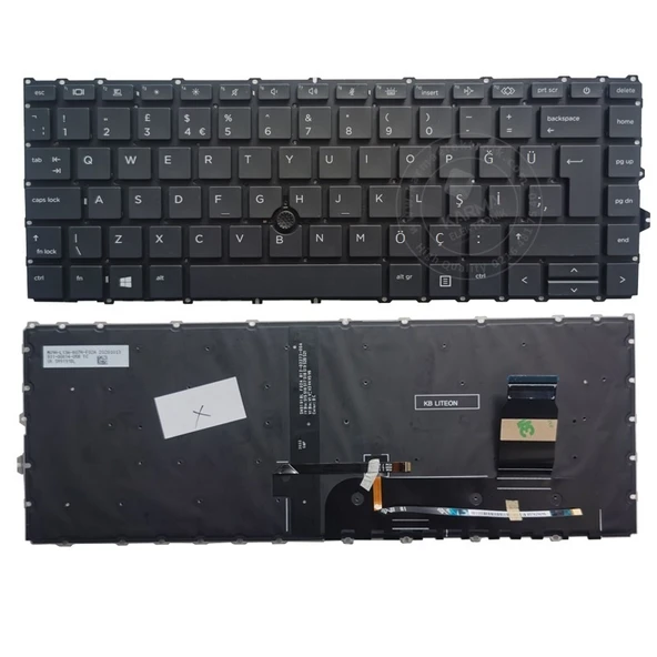 HP EliteBook 840 G8 Notebook Klavyesi - Siyah - TR / ışıklı ürün görseli 1