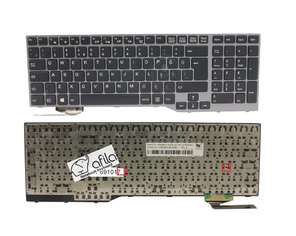 Fujitsu LifeBook E753 E754 E756 E554 E556 E557 Klavyesi (Siyah TR) ürün görseli 1